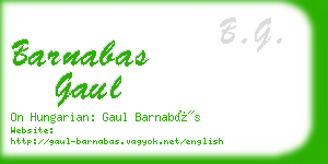 barnabas gaul business card